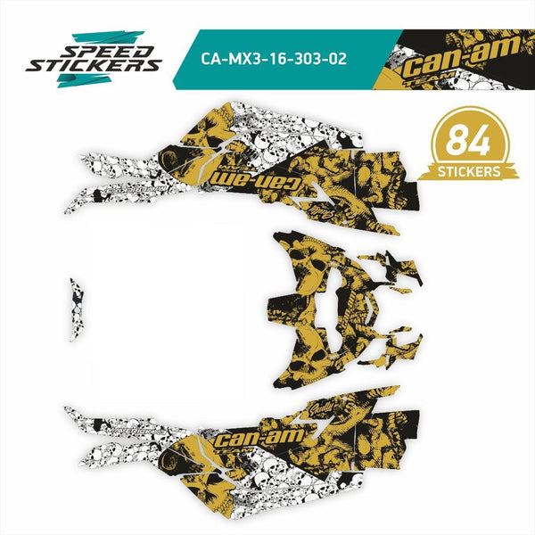 SKULLY design stickers for Can-Am Maverick X3