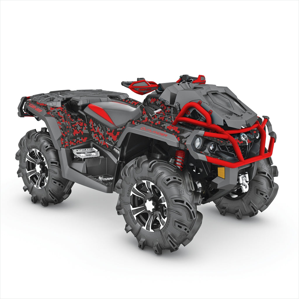 Can AM outlander red stickers graphics