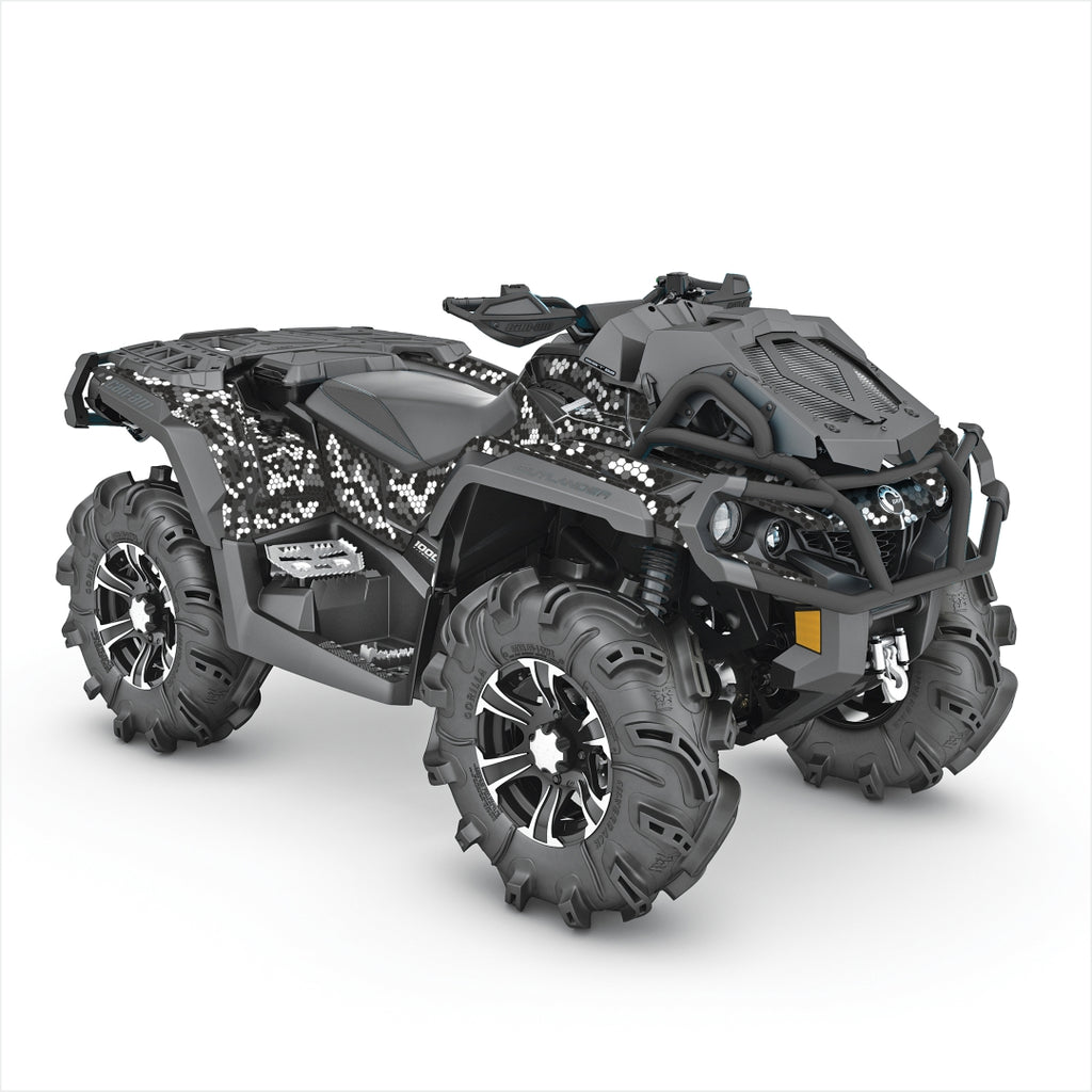 Can AM outlander white stickers graphics decals