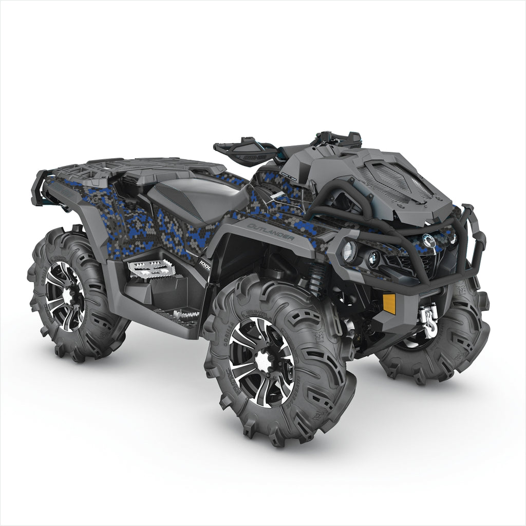Can AM outlander dark blue stickers graphics decals