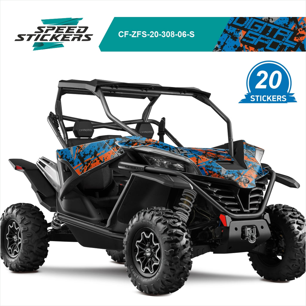ZFORCE SPORT stickers kit orange grey