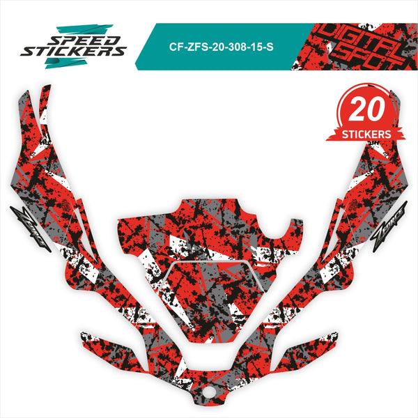 cfmoto zforce sport decal kit camo red